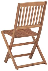 Sedie da giardino pieghevoli 2 pz in legno massello d&#039;acacia