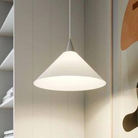 Lampada a sospensione in vetro Petra Lindby, dimmerabile, Bianco / Opale, Cucina, Vetro, Moderno, Lampada a sospensione