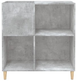 Mobile porta dischi grigio cemento 84,5x38x89 legno multistrato