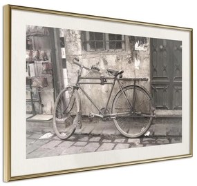 Poster  Old Bicycle  Cornice Quadri Cornice d'oro con passe-partout, Larghezza x Altezza Home decor 90x60