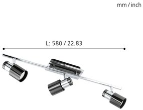 Eglo 30834 - Faretto LED DAVIDA 1 3xGU10/5W/230V