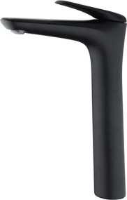 Rubinetto Alto Lavabo Bagno Ottone Nero Opaco