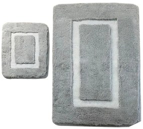 SET 2x Tappeto da bagno 60/100 cm grigio