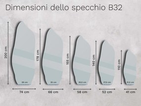 Specchio antico Base B32 74×200
