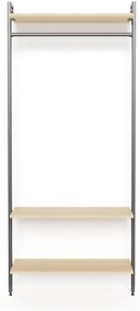 Kit cabina armadio PROJECT KIT INGRESSO 90X50 CM INDUSTRIAL in alluminio 95 x 220 x 50 cm marrone/antracite