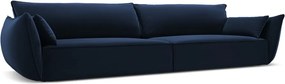 Divano blu scuro con rivestimento in velluto 248 cm Vanda – Mazzini Sofas