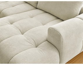 Divano angolare beige allungabile e con contenitore (penisola a sinistra/a U) Fuji – Bobochic Paris