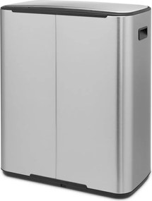 Bidone in acciaio per raccolta differenziata in argento opaco 60 l Bo - Brabantia