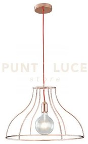 Lampadario a sospensione frida oro rosa e rosso 1 luce attacco e27 ...