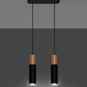 Sollux SL.0633 - Lampadario a sospensione con filo PABLO 2xGU10/40W/230V nero