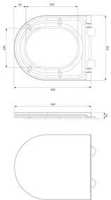 OMNIRES OTTAWADEBP - Sedile del water SoftClose OTTAWA duroplast/bianco lucido