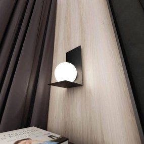 EMIBIG LIGHTING Applique forma 5, 15 cm x 30 cm, nero/opale