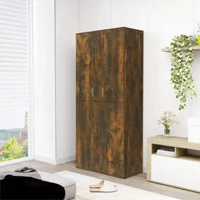 Scarpiera Rovere Fumo 80x39x178 Cm İn Legno Multistrato /