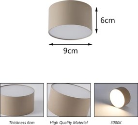 Brilagi - Plafoniera da bagno a LED FORIS LED/9W/230V Ø 9 cm beige IP44