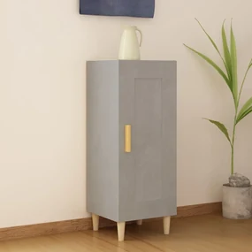 Credenza Grigio Cemento 34,5x34x90 Cm İn Legno Multistrato /