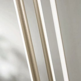 Lampada a sospensione Led verticale 48 cm in metallo verniciato Oro - GENIUS 8 Luci