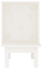 Casetta per gatti bianca 60x36x60 cm in legno massello di pino