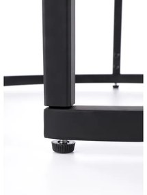 SET 2x Tavolino OREO Ø 43/53 cm nero/noce