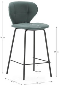 Set di sgabelli da bar verdi 2 pz (altezza seduta 67 cm) Maura - Marckeric