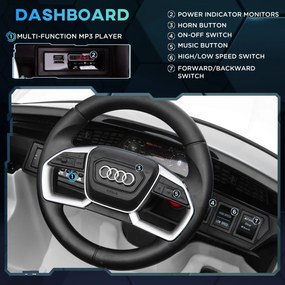 Macchina Elettrica per Bambini 12V con Licenza Audi E-Tron Sportback Bianco...
