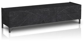 Porta TV 160x42x40 cm nero opaco Eddy Tomasucci