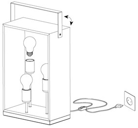 Eglo 43416 - Lampada da tavolo FAMBOROUGH 3xE27/40W/230V