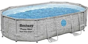 Set Piscina Power Steel 488x305x107 cm Bestway