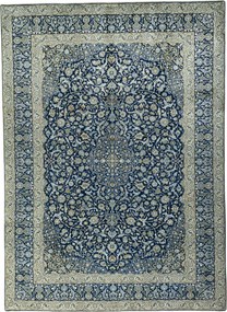 Kashan Tappeto persiano 410 x 290 Blu (Iran) Annodato A Mano