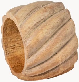 Set di 4 portatovaglioli in legno di acacia Round
