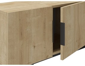Tavolo TV in rovere colore naturale 140x55 cm Titan - Marckeric