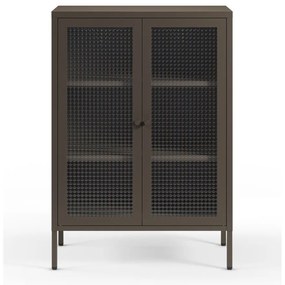 Vetrina grigia in metallo 70x100x40 cm Layna – Marckeric