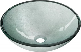 Mexen Mira lavandino da appoggio in vetro 42 x 42 cm, argento - 24124211