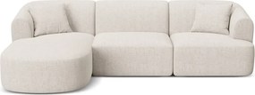 Divano angolare Campi 4 posti in tessuto strutturato – L256x156 cm