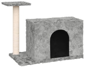 Albero per gatti con tiragraffi in sisal grigio chiaro 51 cm