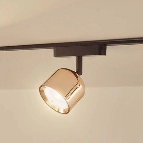 Lindby Faretto LED 48 V Lumaro, oro rosa, Ø 8,2 cm, alluminio, dimmerabile