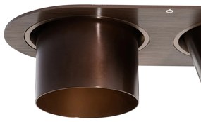 Faretto da incasso rotondo bronzo scuro GU10 70 mm orientabile 2 luci - Installa