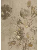 KEK Amsterdam Carta da parati panoramica Fresco Flowers Uyterlinde - Beige 195 cm