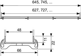 Tece TECEdrainline plate griglia lineare doccia piastrellabile 800 mm in acciaio inox