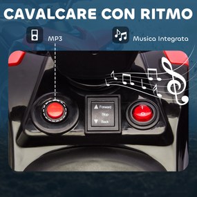 Quad Elettrico per Bambini ATV 6V Ricaricabile con Fari e Musica Rosso...