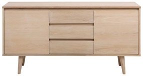 Cassettiera bassa color legno naturale effetto rovere 150x75 cm Nagano - Actona