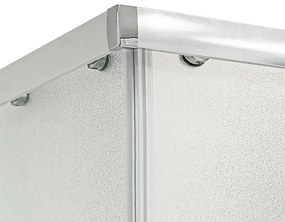Box doccia angolare 80x100 cm Geo doppio scorrevole in cristallo opaco
