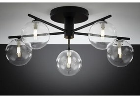 Jupiter 2046 - Lampadario a plafone PRATO 5xG9/10W/230V nero/limpido