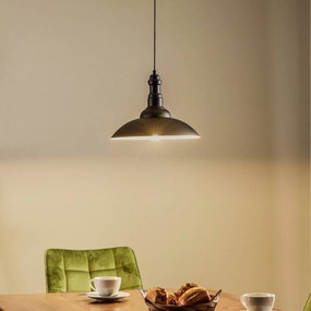 Avonni Lampada a sospensione AV-4100-M5-BSY in nero, interno bianco