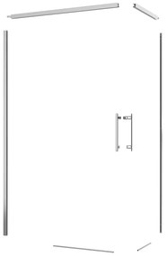 Kit di installazione telaio e ferramenta per cabine doccia ad apertura scorrevole REMIX L 70 x H 195 x P 3.8 cm cromato lucido