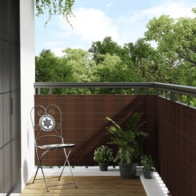 Paravento Da Balcone Marrone E Nero 600x100 Cm İn Polyrattan /