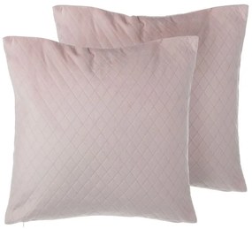 Set di 2 cuscini decorativi 45x45cm rosa PASQUE Beliani