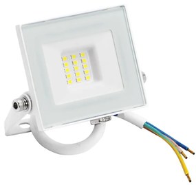 Faro LED 10W Slim Bianco, IP65 Colore Bianco Caldo 3.000K