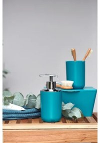 WENKO 21224100 - Dispenser di sapone BRASIL 7,3x16,5 cm turchese/cromo lucido