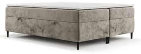 Letto boxspring marrone chiaro con contenitore 180x200 cm Araya - Maison de Rêve