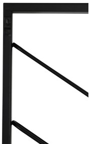 Portabottiglie in metallo nero da parete 8 bottiglie 36x160x6 cm Malbeo - Light &amp; Living